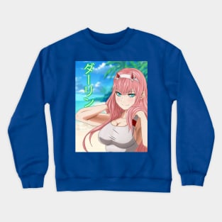 Zero Two Beach! Crewneck Sweatshirt